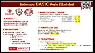 PENJELASAN SISTEM KERJA MARKETING PLAN LENGKAP BISNIS Kopi Juwara  PT Shuang Hor Indonesia