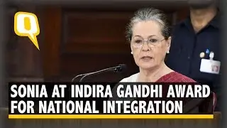 Sonia Gandhi Gives Speech At Indira Gandhi Award For National Integration 2019