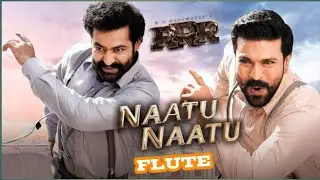 Nattu Nattu song || RRR movie Ram Charan, Jr.NTR  #fluter