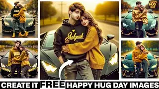 How To Create Happy Hug Day Couple Images Free using | Microsoft Bing |
