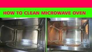 HOW TO CLEAN A MICROWAVE || Microwave cleaning routine || inside/outside oven clean