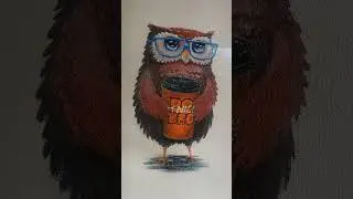 Рисунок совы, рядом с кофейней) #top #drawing #owl #beautiful #coffee shop #bar #cheerfulness #taste