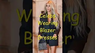 Kim Kardashian and other celebs wearing Blazer Dress Trend #kimkardashian #kyliejenner #kendall