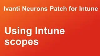 Using Intune scopes in Ivanti Neurons Patch for Intune