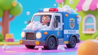 🚓🫧 Police Truck Bubble Bath | Nursery Rhymes & Kids Songs
