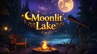 🌙 Moonlit Lake ASMR: Campfire, Owl Calls & Starry Night Sleep