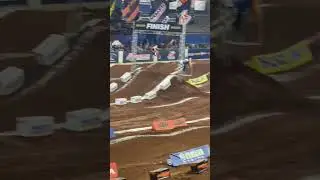 First lap around Guthrie Ok arenacross with Kyle Peters #dirtbikes #sendit #arenacross