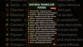 Top 16 Natural Painkiller Foods 🌿 | Eat to Relieve Pain, Inflammation & Stress Naturally