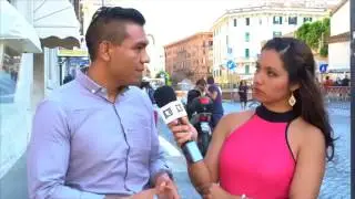 Alejandra Alcocer enviada especial de LNR en el vaticano.