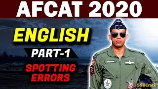 English Spotting of Errors | AFCAT 2020 - Part 1