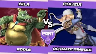 Port 6 Pools - KILA (K Rool) Vs. Phuzix (Sheik) SSBU Ultimate Tournament