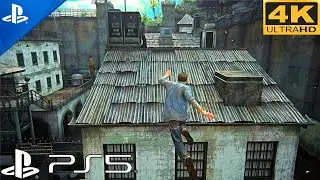 (PS5) Uncharted 4 Prison Escpe Scene | The most INTENSE Mission EVER 4K 60FPS