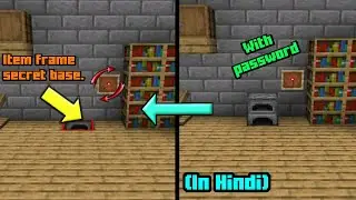 Minecraft item frame secret base with password tutorial. (In Hindi)