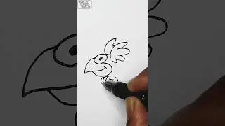 3 = 🦜 Turn Number 3 Into a Polly Parrot || How to draw a parrot || #simple #drawing #shorts #video
