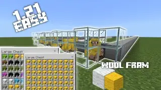 Minecraft Easy Wool Farm in Bedrock 1.21+ (MCPE/Xbox/PS4/Nintendo Switch/Windows10) #minecraft#mcpe
