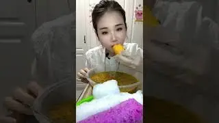 ICE EATING WITH PASSIONFRUIT #shorts #asmr #eating #relaxing