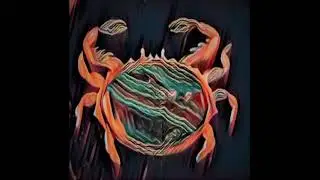 NFT-Crab Chilling. Available on Rarible NFT Marketplace. Creator/User Li-lu Effects.