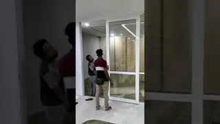 OFFICE PARTITION, SWING DOOR, TOP HANG SLIDING DOOR