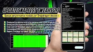Update Modul Gaming SnapFest Tweaks 2.3 Terbaru Special performance for Snapdragon devices