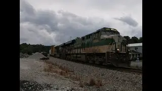 NS 8099, Southern Railway HU leads NS 370 in Downtown Dallas, GA! 10/3/2021