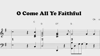O Come All Ye Faithful - Christmas - Piano sheet music