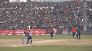 Gulashan Jha hit 20 runs off Muhammad Waseem to make Nepali fan Crazy and secure Victory for Nepal