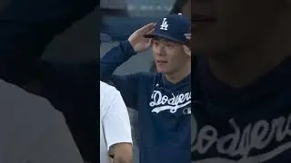 V from BTS threw out the first pitch at Dodger Stadium! 💪