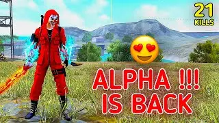 SOLO VS SQUAD || ALPHA KING IS BACK🔥!!! MOST DANGEROUS UNBEATABLE GAMEPLAY || 90% HEADSHOT INTEL I5