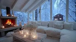 🎹🔥Chill with Relaxing Piano Music | Winter Fire & Snowfall Sounds for 4 Hours of Focus & Recharge