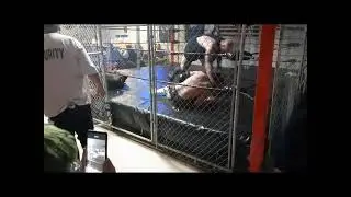 tuff pro wrestling ! Jroc vs robbie vs macho triple threat cage match pt2