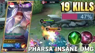 PHARSA ONE SHOT ENEMY‼️ Pharsa damage hack build!?pharsa starlight peony bloom skin gameplay💗