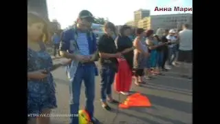 2.09.14 в Харькове провели флэшмоб в память о погибших в Одессе