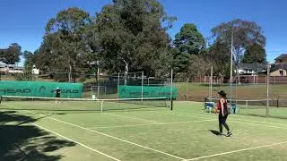 vs Sonja at Winston Hills Tennis Centre - Weekend Hitting Session - rallies