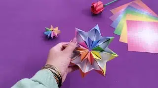 Origami Magic Star: How to make a relaxing paper star ⭐ - 3D Origami - Easy Tutorial step by step