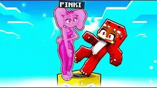 STUCK on ONE LUCKY BLOCK with WEIRD ANIME PINKI!