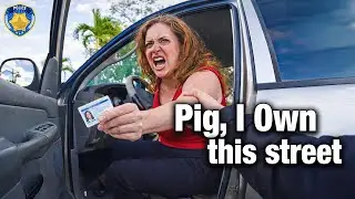 Entitled Karen Turns Simple Traffic Stop Into Wild Police Chase | Karens Getting Arrested By Police