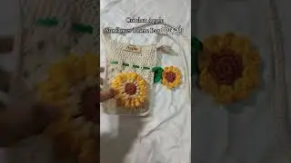 Crochet Sunflower Phone Bag #crochet #crochetpatterns