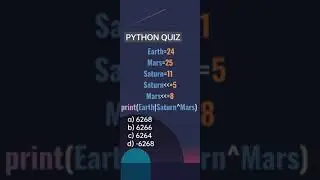 PYTHON QUIZ ON BITWISE OPERATORS 😃