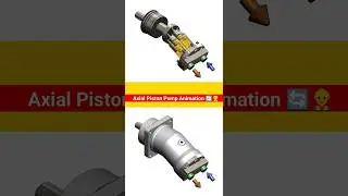 Axial piston pump animation video 🔄👷&zwj;♂️ #engineering #animation #mechanical #cad #3ddesign 🔥