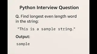 Longest even word from a sentence - #python #dataanalytics #testing #programming #learnpython