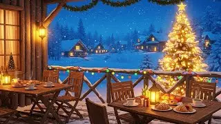 Winter Cafe Ambience with Soft Jazz Music Cozy Fireplace Cozy Winter Mood