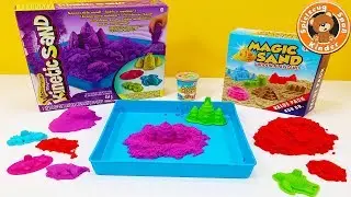 Kinetic Sand Sandkasten - Figuren Sandformen spielen - magischer Sand | Kinder Spielzeug