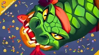 🐍 WORMSZONE.IO | GIANT SLITHER SNAKE HALLOWEEN 🎃 / Chill Run & Smooth Finish | Mega Worm Zone