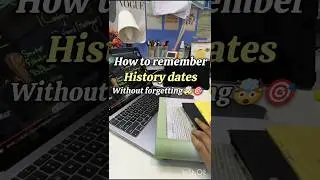📅 How to Remember History Dates Without Forgetting 💯 | Easy Tricks & Hacks
