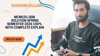MCM101 GDB SOLUTION SPRING 2026 || MCM101 GDB SOLUTION SPRING 2026
