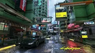 Relaxing Rain Walk: Cyberpunk 2077 Little China Ambience (4K RTX)