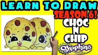 How To Draw Shopkins SEASON 6: Choc N Chip, Step By Step Season 6 Shopkins Drawing Shopkins