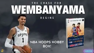 2023-24 NBA HOOPS Basketball Hobby Box by Panini! Hunt for WEMBY SPURS cards with SSP PULL! 🔥 🔥🔥