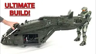 Halo Mega Construx ULTIMATE Pelican Dropship MOC Phase 3 OVERVIEW  - Roof & tail sections.