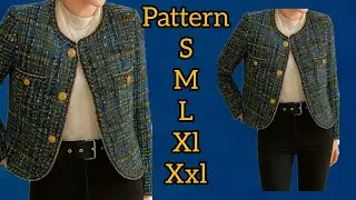 Tweed Jacket Pattern Making from Scratch | Easy Chanel-Inspired Jacket Drafting Tutorial 2025